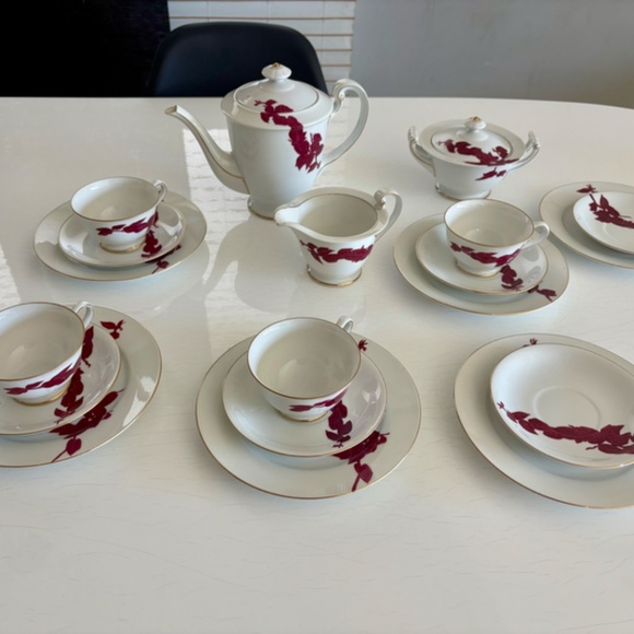 Rare Vintage Japanese Maple Hand Painted Koran China Tea Set - Picture 15 of 15